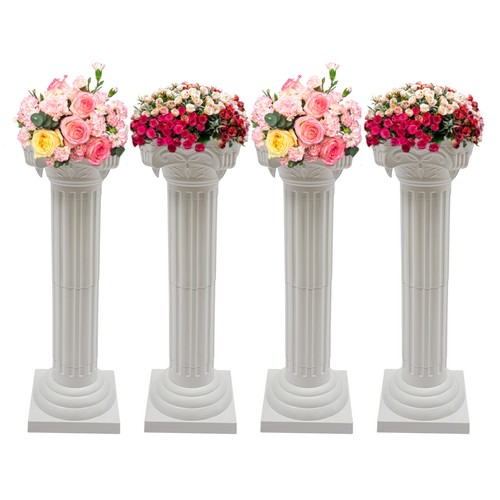 White roman pillar columns - roman, set