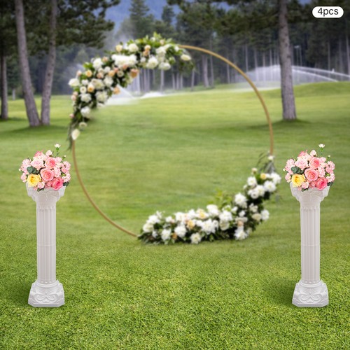 4pcs white roman columns set - white,